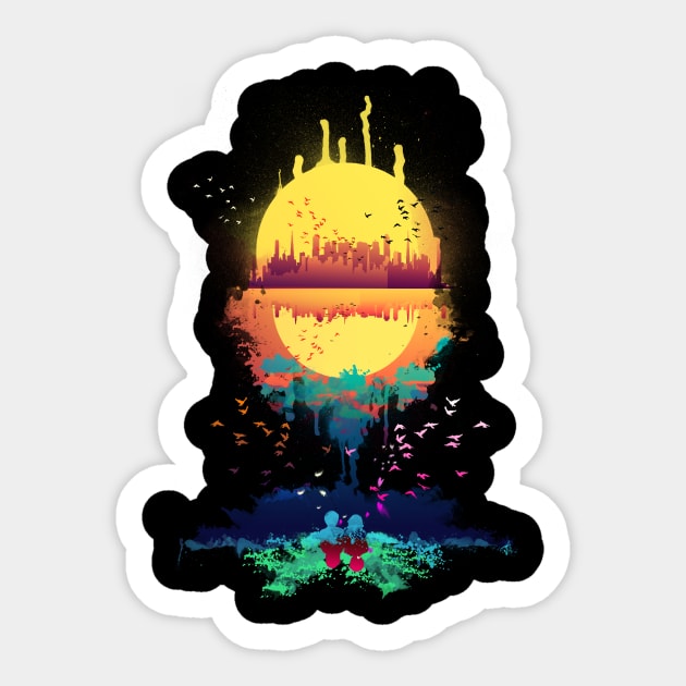 sunset Sticker by PanosStamo